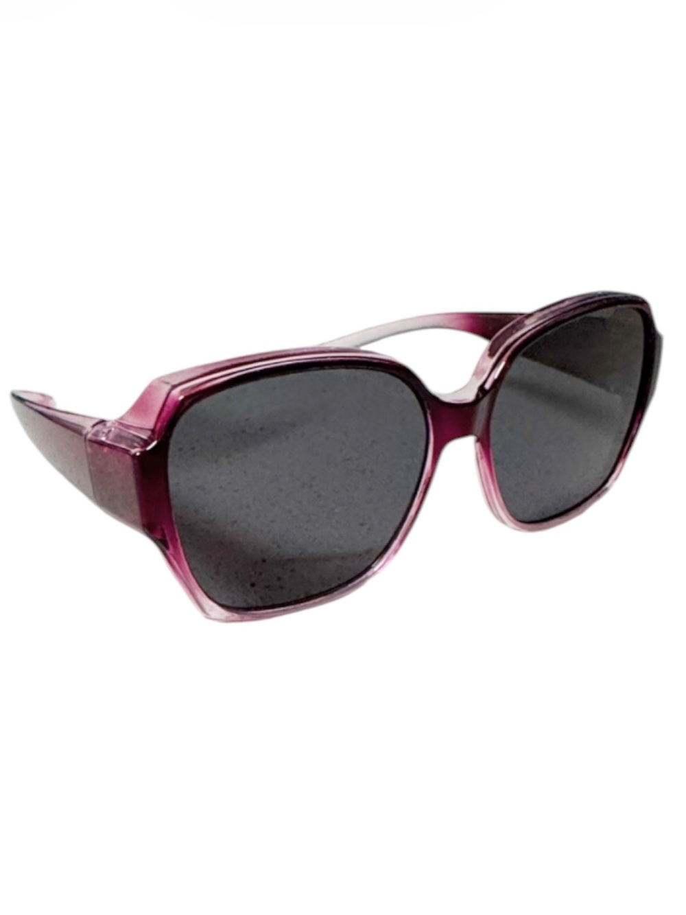 OTG fit-over oversized purple ombré plastic framed sunglasses